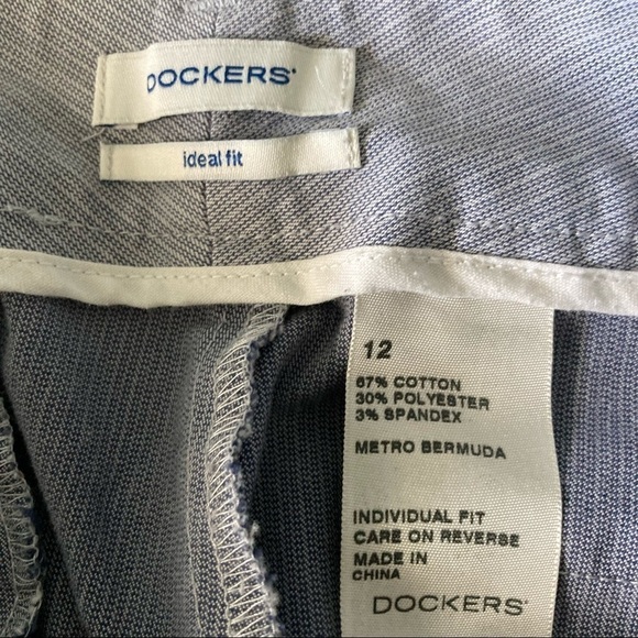 Dockers Ideal Fit Shorts Blue Large 12 - Picture 4 of 7